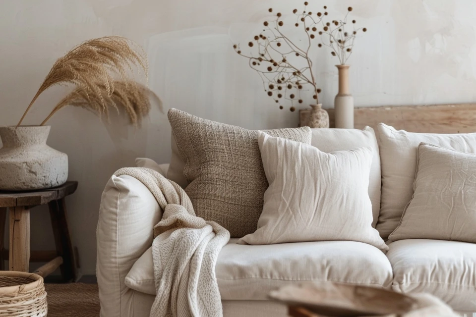 How to style japandi furniture with harmonious heights and natural materials