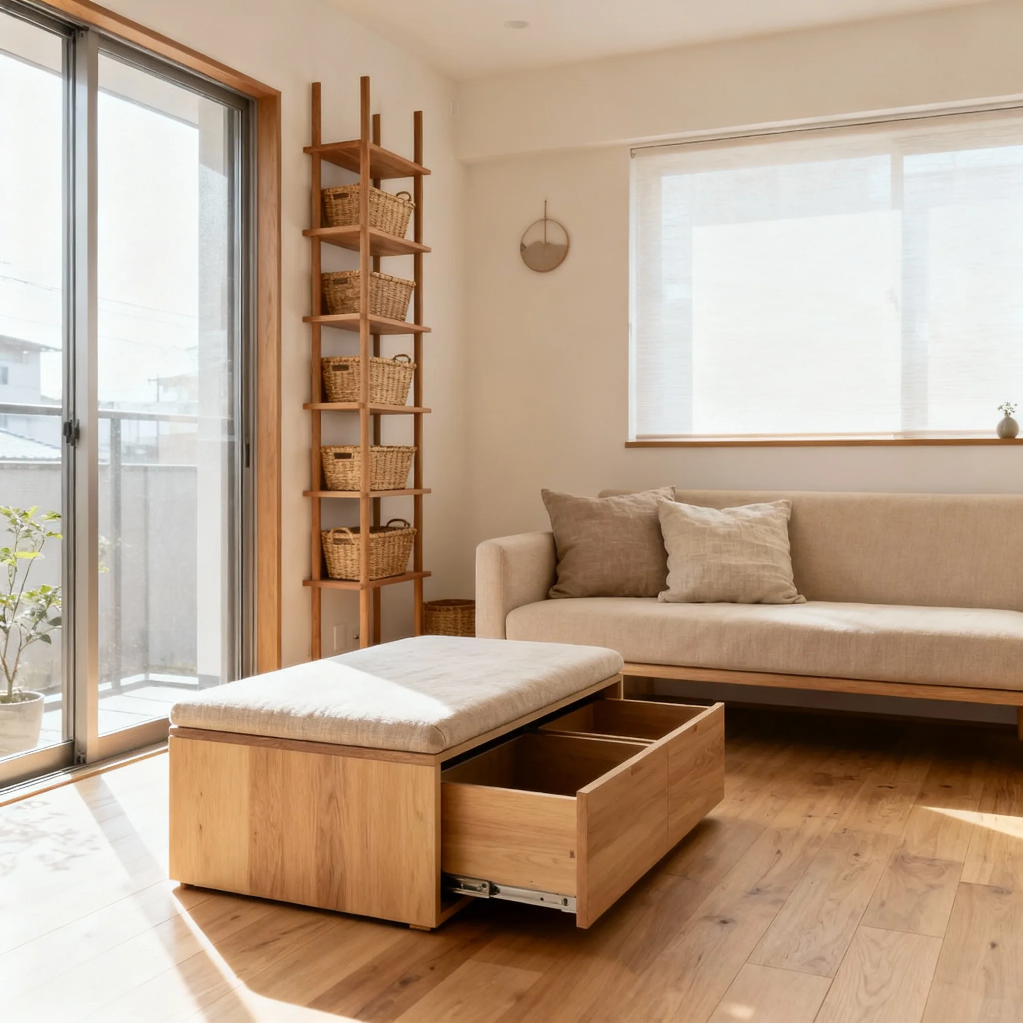 Home 5 Top 5 japandi living room ideas for small spaces with multi-functional furniture