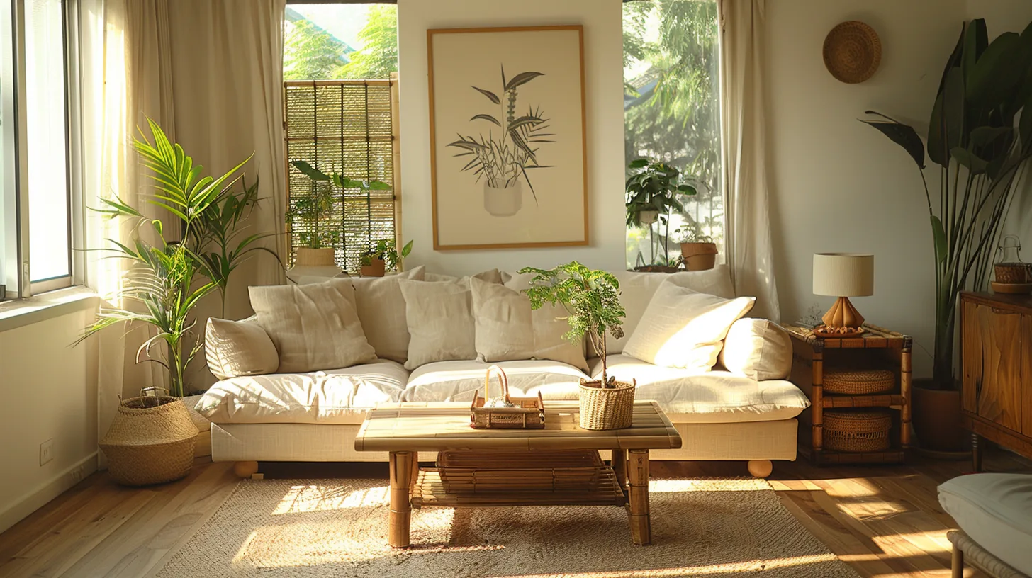 Home 4 Japandi living room on a budget with affordable furniture and diy decor
