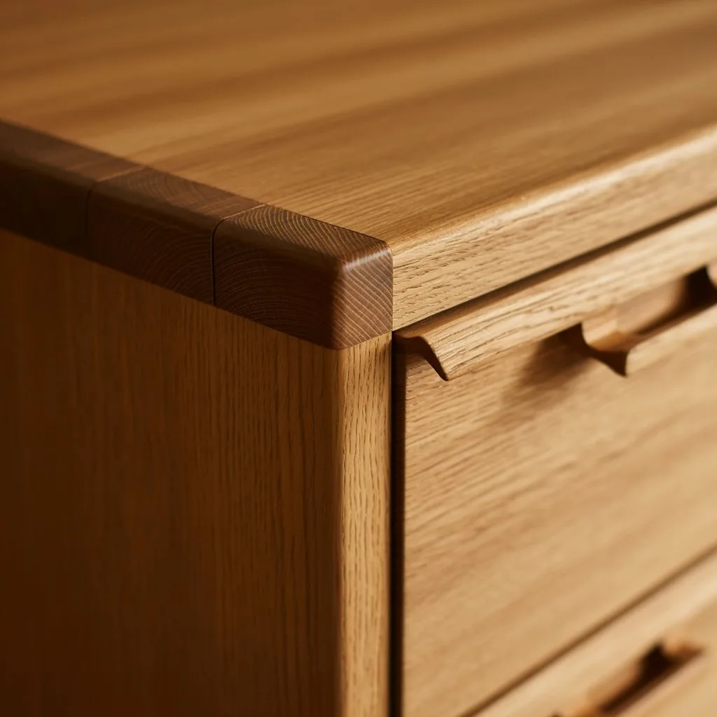 7 best japandi dressers for american homes that last a lifetime 3 Japandi dresser for american homes — dovetail joint detail showing quality craftsmanship