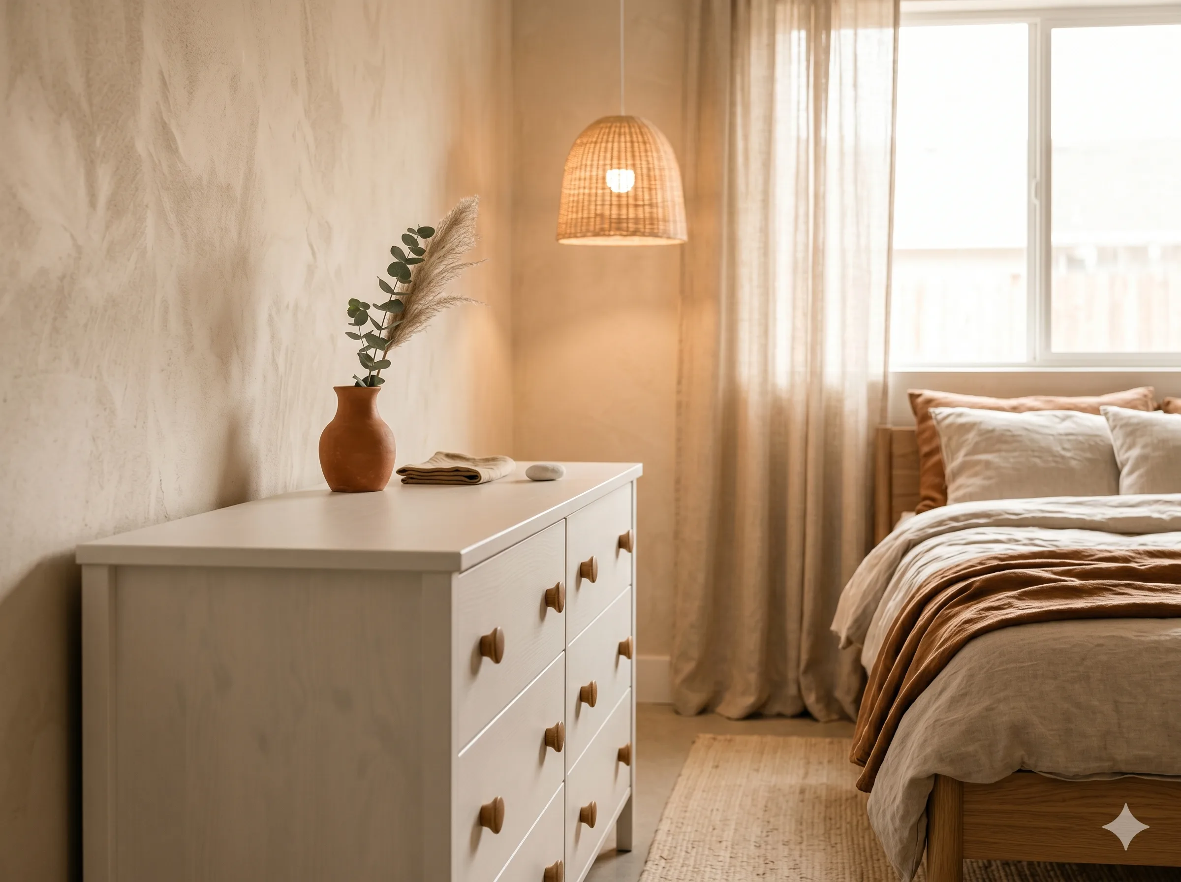 Affordable-japandi-dresser-budget-bedroom Affordable japandi dresser budget bedroom with ikea hack and ceramic accessories