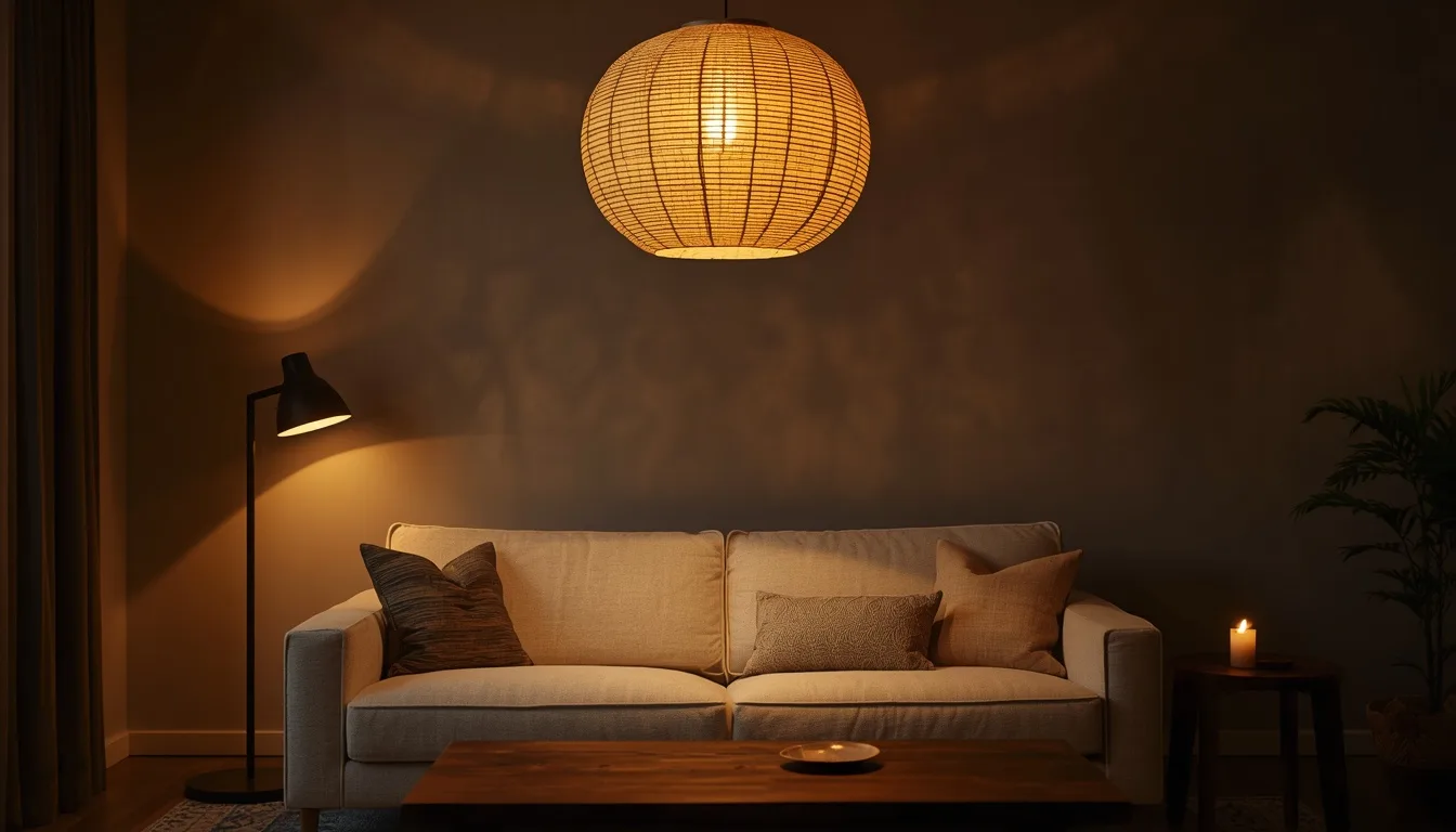 Japandi-living-room-lighting-warm-paper-lantern Japandi living room lighting warm paper lantern floor lamp soft 2700k
